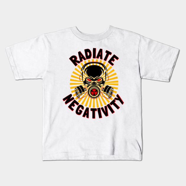 Radiate Negativity - biohazard toxicity face mask Kids T-Shirt by Try It